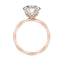 4.11 CT Round Cut Twisted Pave Moissanite Engagement Ring - crownmoissanite