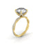 4.11 CT Round Cut Twisted Pave Moissanite Engagement Ring - crownmoissanite