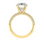 5.18 CT Oval Cut Hidden Halo Moissanite Engagement Ring - crownmoissanite