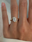 1.0 -2.0 CT Oval Cut Moissanite Bypass Engagement Ring