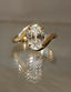 1.0 -2.0 CT Oval Cut Moissanite Bypass Engagement Ring