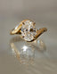 1.0 -2.0 CT Oval Cut Moissanite Bypass Engagement Ring