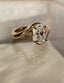1.0 -2.0 CT Oval Cut Moissanite Bypass Engagement Ring
