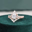 1.50 CT Pear Cut Cluster Art Deco Moissanite Bridal Ring Set - crownmoissanite