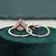 1.50 CT Pear Cut Cluster Moissanite Bridal Ring Set - crownmoissanite