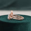 2.0 CT Oval Shaped Moissanite Cluster Halo Bridal Ring Set - crownmoissanite