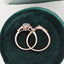 1.50 CT Pear Shaped Moissanite Cluster Bridal Ring Set - crownmoissanite