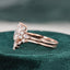 1.50 CT Pear Shaped Moissanite Cluster Bridal Ring Set - crownmoissanite