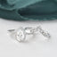 2.0 CT Pear Shaped Moissanite Halo Bridal Ring Set - crownmoissanite