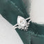 2.0 CT Pear Shaped Moissanite Halo Bridal Ring Set - crownmoissanite