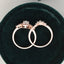2.0 CT Oval Shaped Moissanite Cluster Halo Bridal Ring Set - crownmoissanite