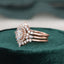 1.0 Cartas Oval Shape Cluster Halo Moissanite Diamond Bridal Ring Set - crownmoissanite