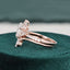 1.50 CT Pear Cut Cluster Moissanite Bridal Ring Set - crownmoissanite
