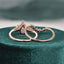 1.50 CT Pear Shaped Moissanite Cluster Bridal Ring Set - crownmoissanite