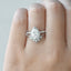 2.0 CT Pear Shaped Moissanite Halo Bridal Ring Set - crownmoissanite
