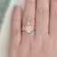 2.0 CT Oval Shaped Moissanite Cluster Halo Bridal Ring Set - crownmoissanite