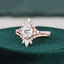 1.50 CT Pear Cut Cluster Moissanite Bridal Ring Set - crownmoissanite
