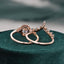 2.0 CT Oval Shaped Moissanite Cluster Halo Bridal Ring Set - crownmoissanite