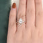 1.50 CT Pear Cut Cluster Art Deco Moissanite Bridal Ring Set - crownmoissanite