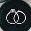 2.0 CT Pear Shaped Moissanite Halo Bridal Ring Set - crownmoissanite