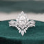 1.50 CT Pear Cut Twisted Art Deco Moissanite Bridal Ring Set - crownmoissanite