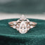 1.50 CT Pear Shaped Moissanite Cluster Bridal Ring Set - crownmoissanite