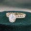 2.0 CT Oval Cut Solitaire Moissanite Bridal Ring Set - crownmoissanite