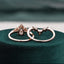 1.50 CT Pear Cut Cluster Moissanite Bridal Ring Set - crownmoissanite