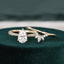 1.0 CT Pear Cut Solitaire Pave Setting Moissanite Bridal Ring Set - crownmoissanite