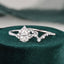 1.50 CT Pear Shaped Moissanite Cluster Bridal Ring Set - crownmoissanite