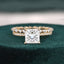 2.0 CT Princess Cut Solitaire Moissanite Bridal Ring Set - crownmoissanite