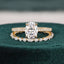 1.50 CT Oval Cut Solitaire Moissanite Bridal Ring Set - crownmoissanite