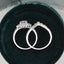 1.50 CT Pear Shaped Moissanite Cluster Bridal Ring Set - crownmoissanite