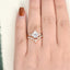 1.50 CT Pear Cut Cluster Moissanite Bridal Ring Set - crownmoissanite