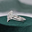 1.50 CT Pear Shaped Moissanite Cluster Bridal Ring Set - crownmoissanite