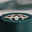 1.0 CT Round Cut Hidden Halo Moissanite Bridal Ring Set - crownmoissanite