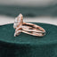 1.50 CT Oval Shapd Moissanite Cluster Bridal Ring Set - crownmoissanite