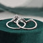 1.50 CT Pear Shaped Moissanite Cluster Bridal Ring Set - crownmoissanite
