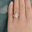 1.0 CT Round Cut Hidden Halo Moissanite Bridal Ring Set - crownmoissanite