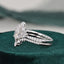 1.50 CT Pear Shaped Moissanite Cluster Bridal Ring Set - crownmoissanite