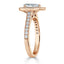 1.52 CT Pear Shaped Moissanite Halo Engagement Ring - crownmoissanite