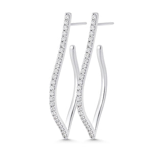 0.73 TCW Round Moissanite Diamond Hoop Earrings - crownmoissanite