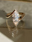1.0 - 3.0 CT Marquise Shaped Moissanite Solitaire Style Engagement Ring