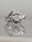 1.50- 3.0  CT Oval cut Moissanite Solitaire Setting Bridal Set