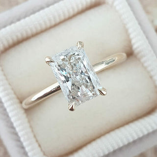 1.04 CT Radiant Cut Solitaire Style Moissanite Engagement Ring - crownmoissanite