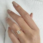 1.04 CT Radiant Cut Solitaire Style Moissanite Engagement Ring - crownmoissanite