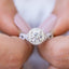1.50 CT Oval Cut Halo Twisted Pave Moissanite Engagement Ring - crownmoissanite