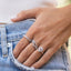 1.33 CT Pear Solitaire Moissanite Engagement Ring With Hidden Halo Setting - crownmoissanite