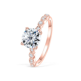 1.50 CT Round Cut Solitaire Moissanite Engagement Ring - crownmoissanite