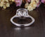1.0 CT Cushion Shaped Moissanite Halo Engagement Ring - crownmoissanite